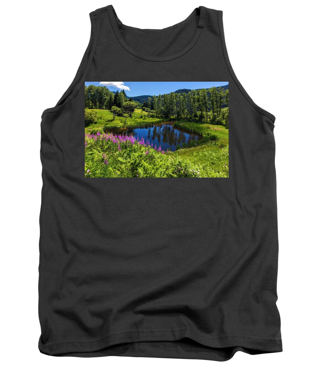 Bulgaria Tank Top featuring the photograph Charming Lake by Evgeni Dinev