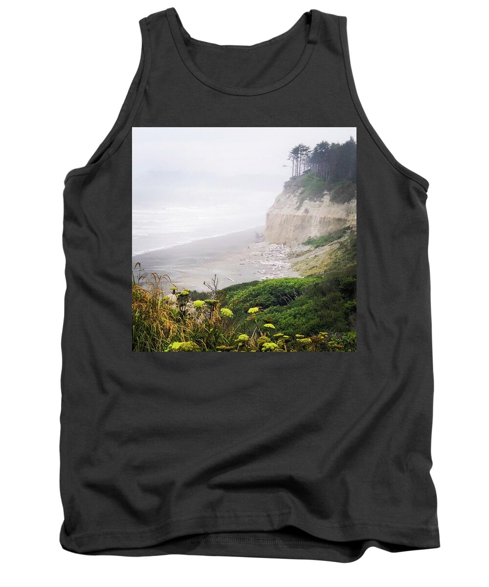 Sea Tank Top featuring the photograph Cliffs near Taholah, Washington by Grey Coopre