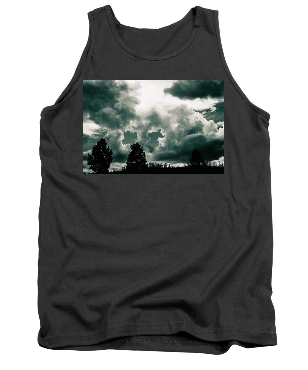 Clouds Tank Top featuring the photograph Clouds Above a Meadow by Jeanette Fellows