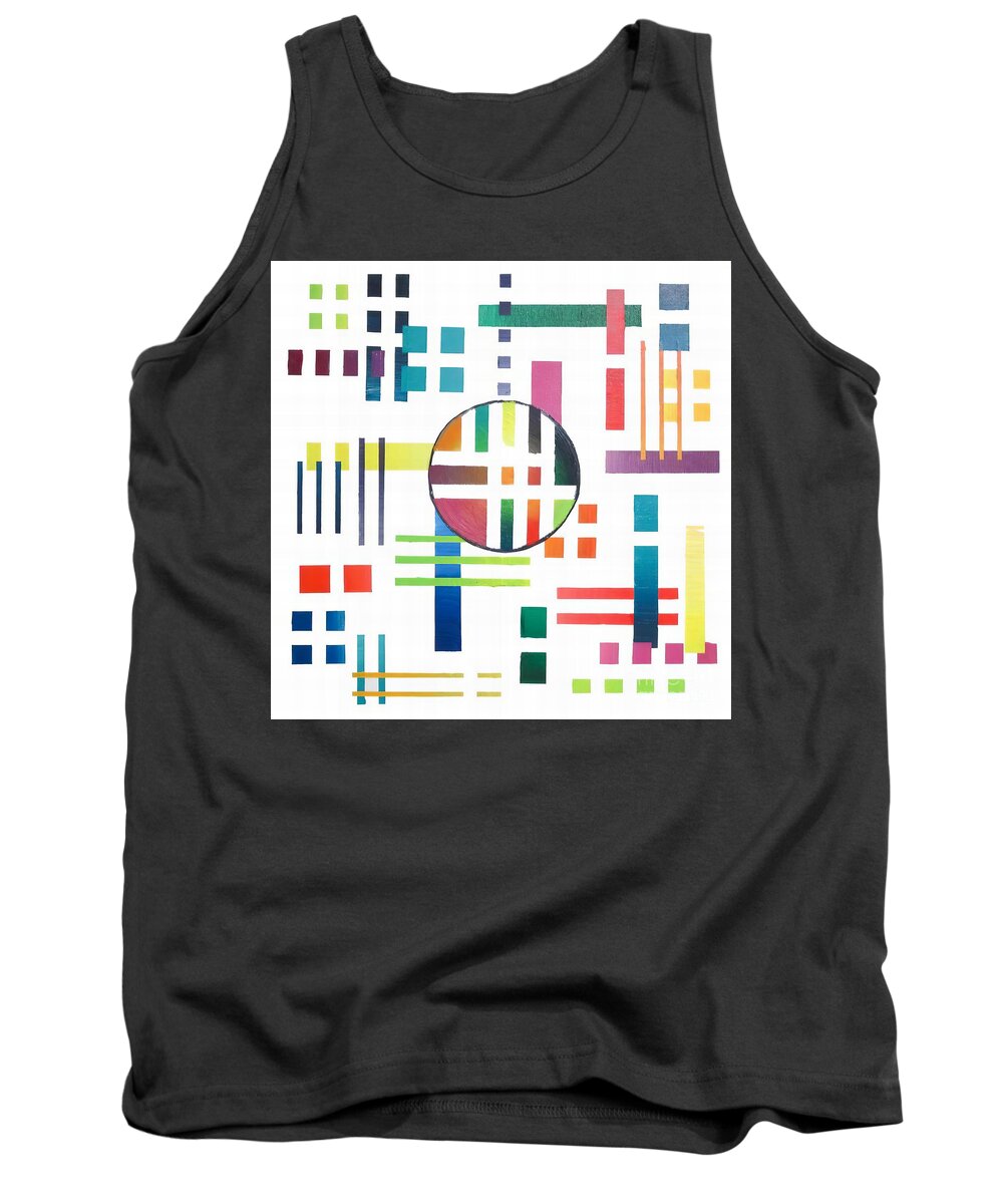 Color Tank Top featuring the painting Color and Form by Jeremy Aiyadurai