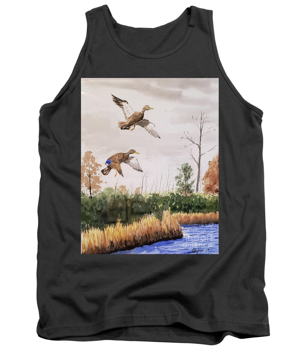 Wildlife Tank Top featuring the painting Coming In by Stanton Allaben