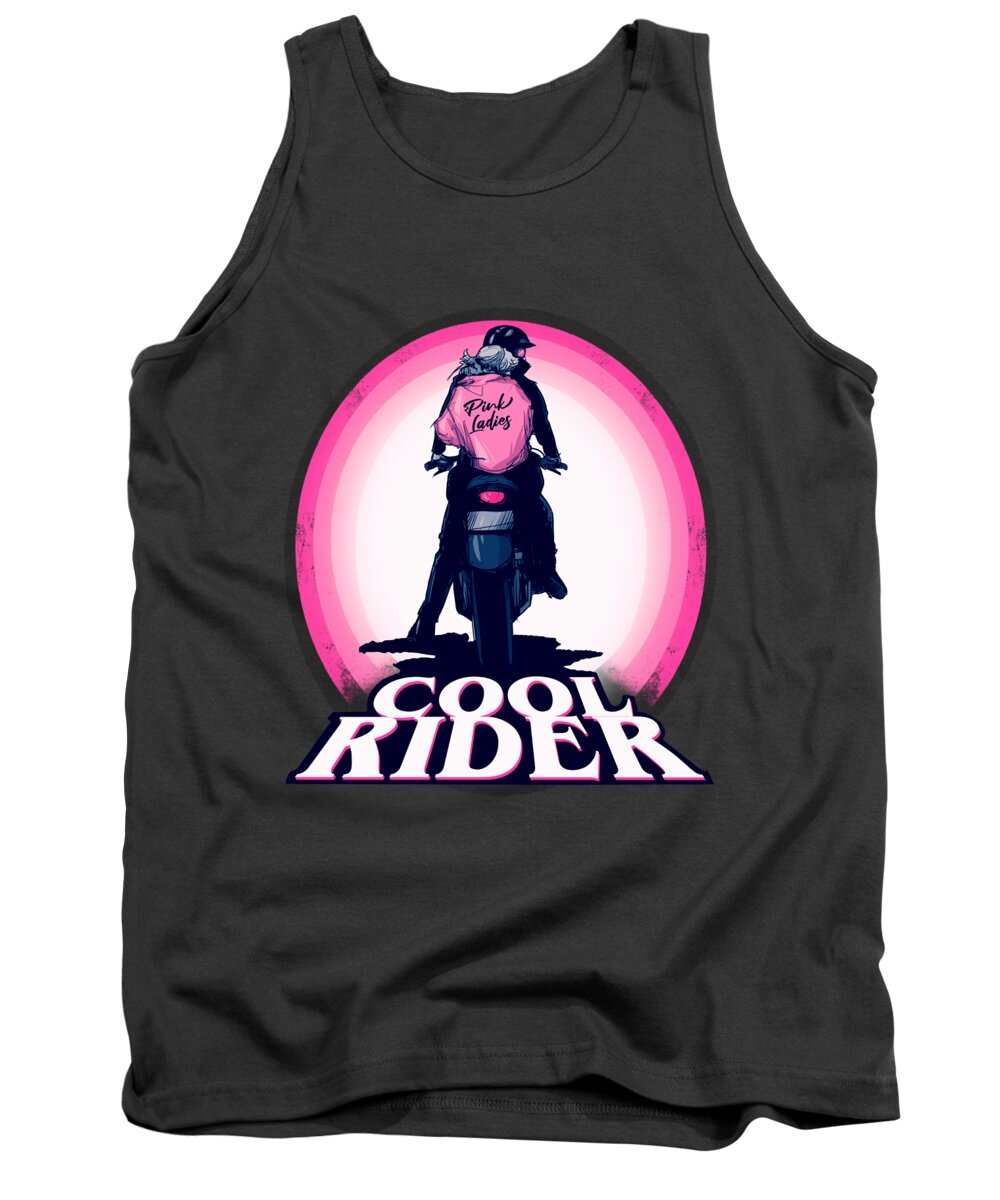Grease 2 Tank Top featuring the drawing Cool Rider by Ludwig Van Bacon