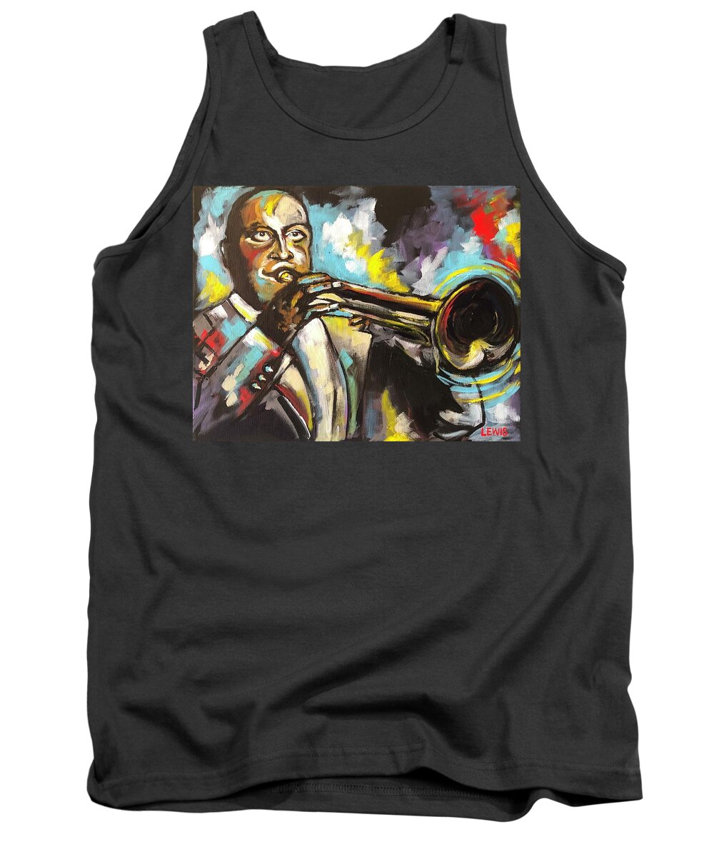 Cootie Williams Tank Top featuring the painting Cootie Williams by Ellen Lewis