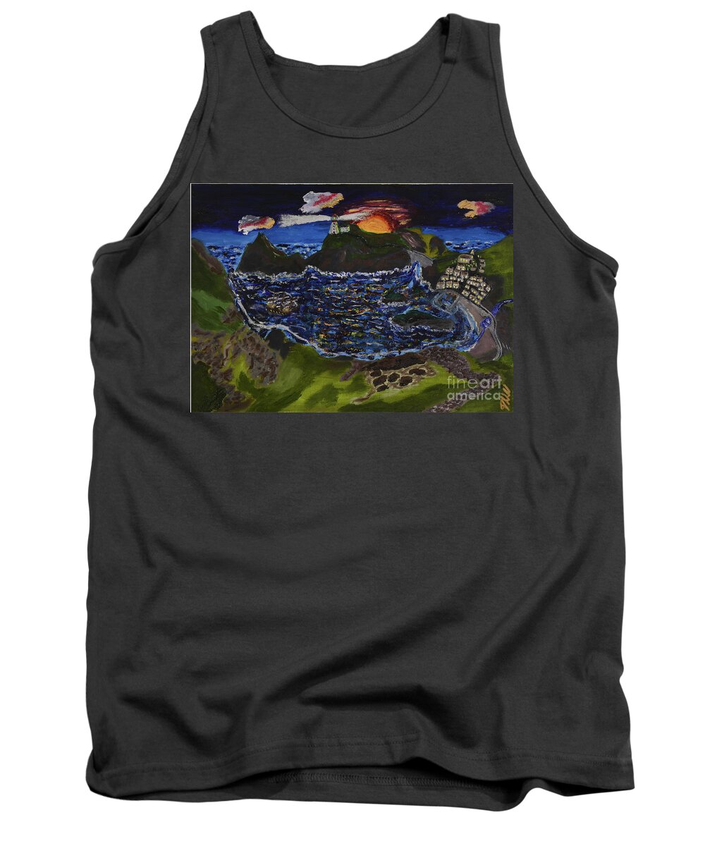 England Tank Top featuring the painting Cornwall 1700's by David Westwood