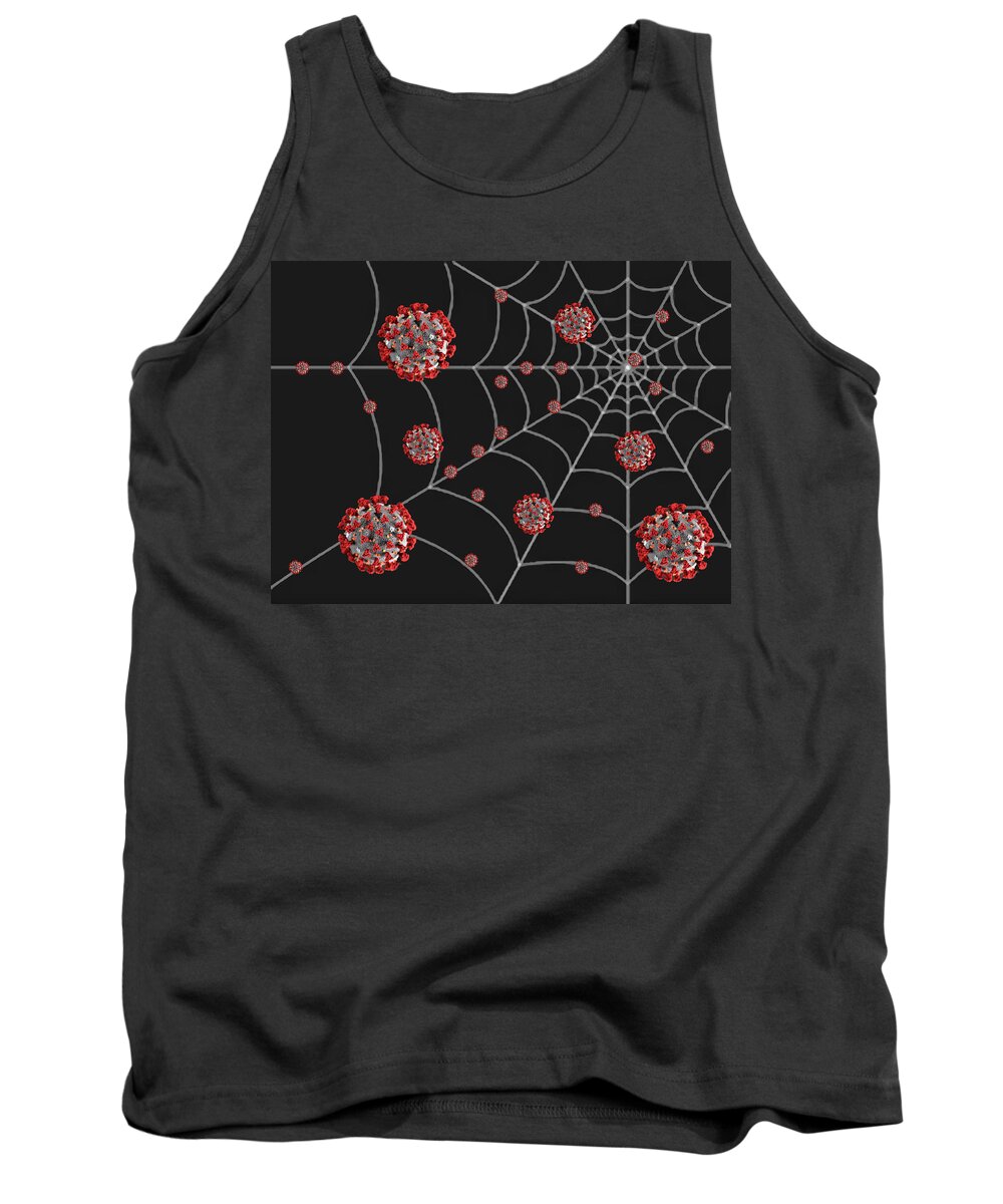 Covid19 Mask Tank Top featuring the digital art Covid19 by Rod Melotte