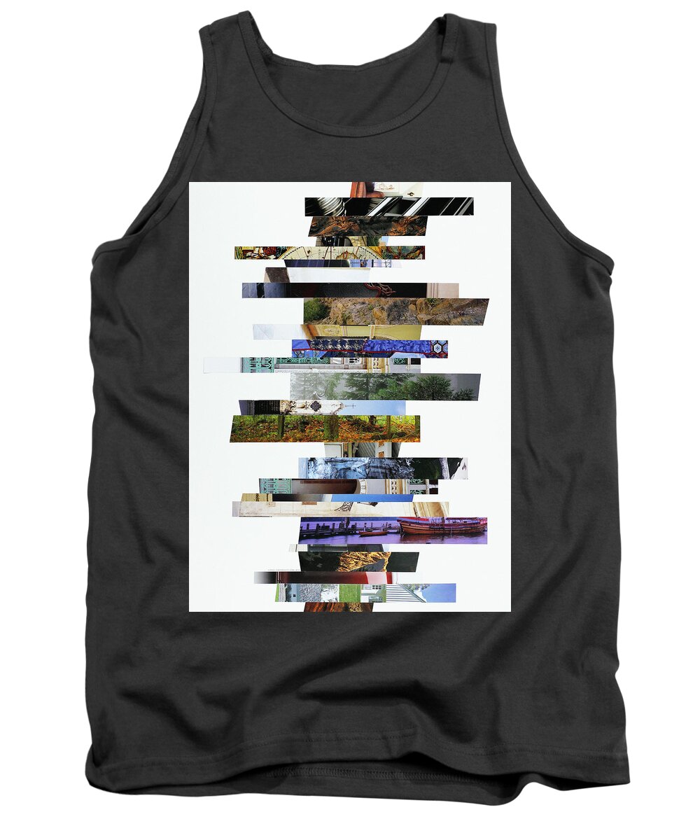 Collage Tank Top featuring the photograph Crosscut#115v by Robert Glover