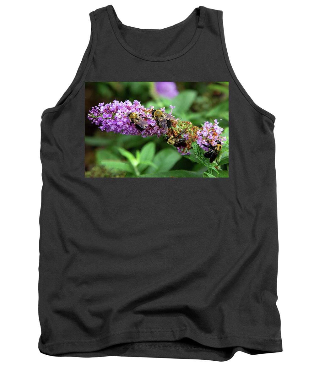 Bee Tank Top featuring the photograph Crowded Table by Gina Fitzhugh