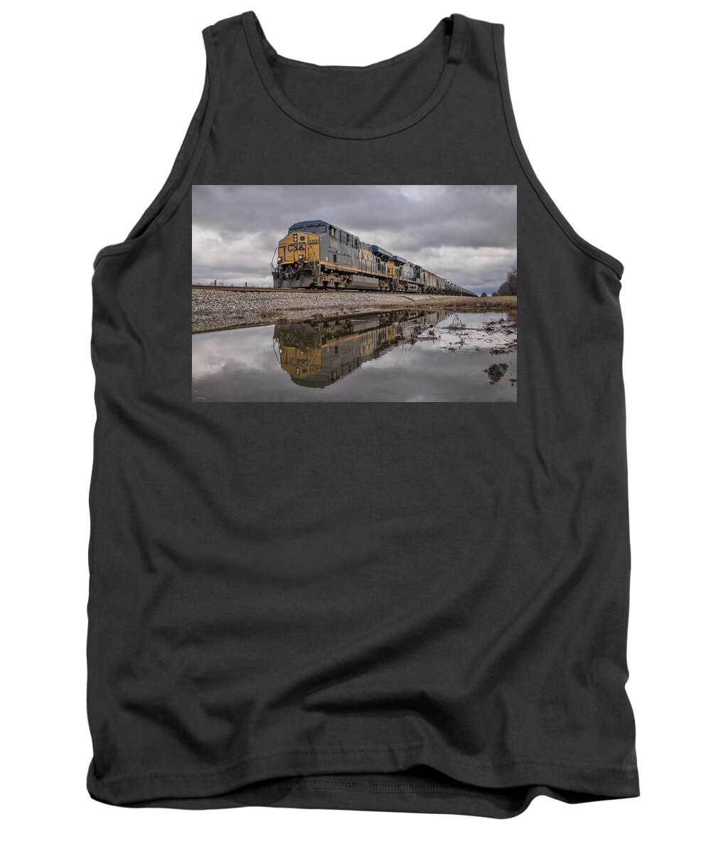 Railroad Tank Top featuring the photograph CSX K628 northbound at Guthrie Ky by Jim Pearson