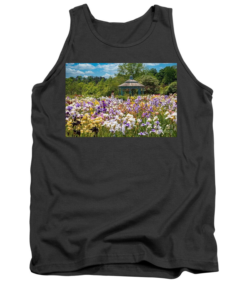 Rbg Tank Top featuring the photograph Dance of the Irises by Marilyn Cornwell