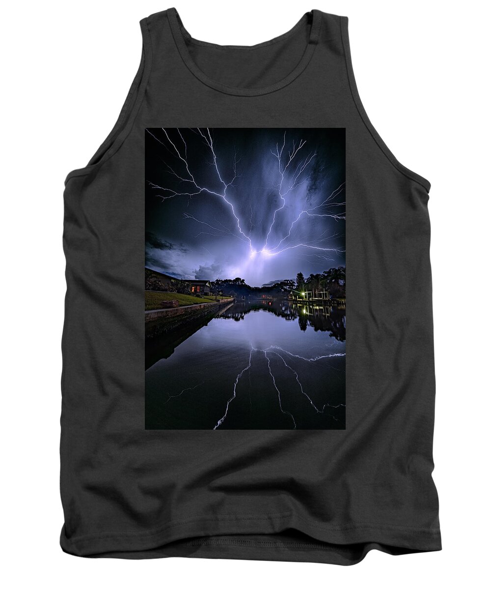 Florida Tank Top featuring the photograph Dark Stormy Night by Frank Delargy