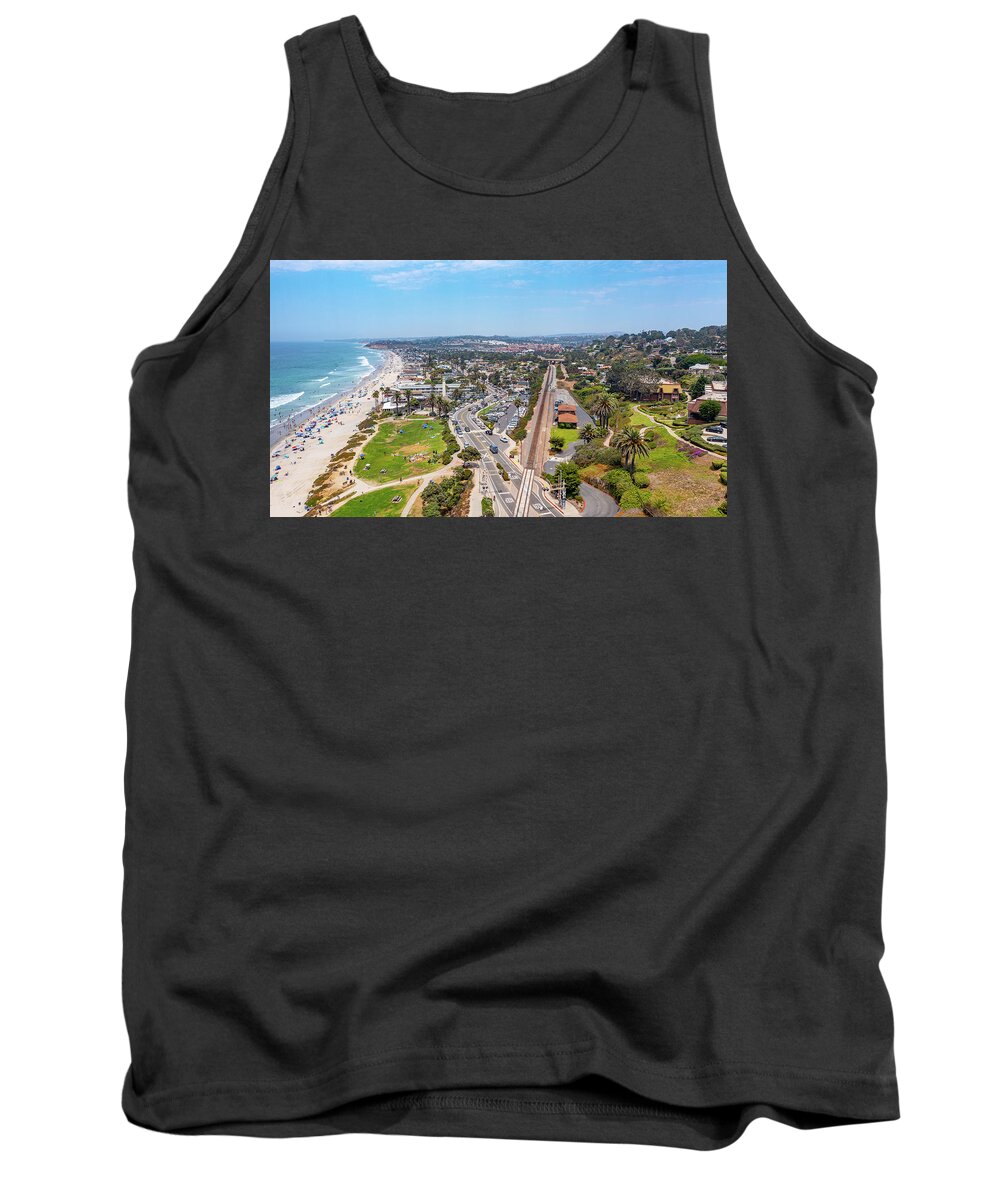 Del Mar Tank Top featuring the photograph Del Mar California Drone Photo by Anthony Giammarino