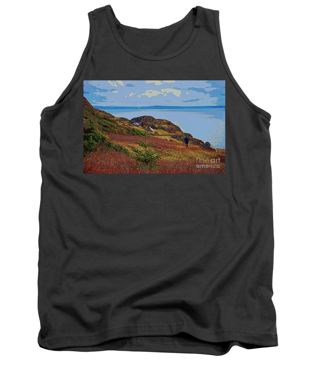 Iceberg Point Tank Top featuring the photograph Descent Down Iceberg Point by the Man in Black by Sea Change Vibes