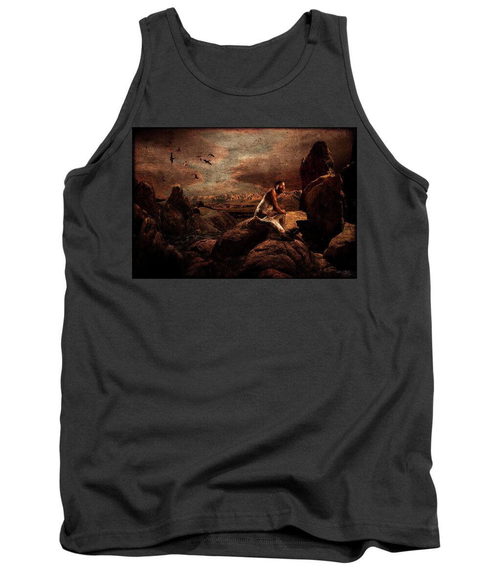 Alone Tank Top featuring the photograph Desi in the Hills by Mark Gomez