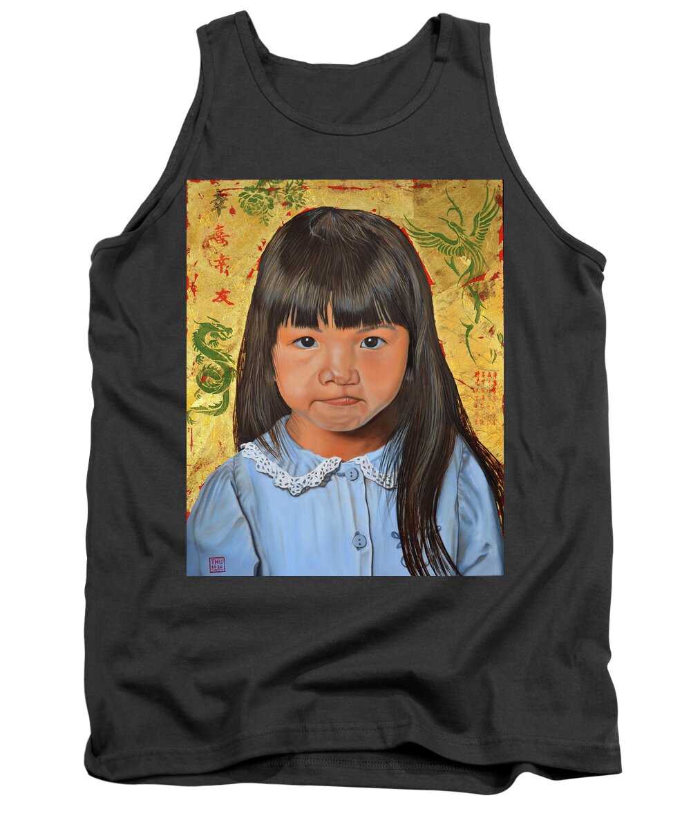 Oil Painting Tank Top featuring the painting Determination by Thu Nguyen