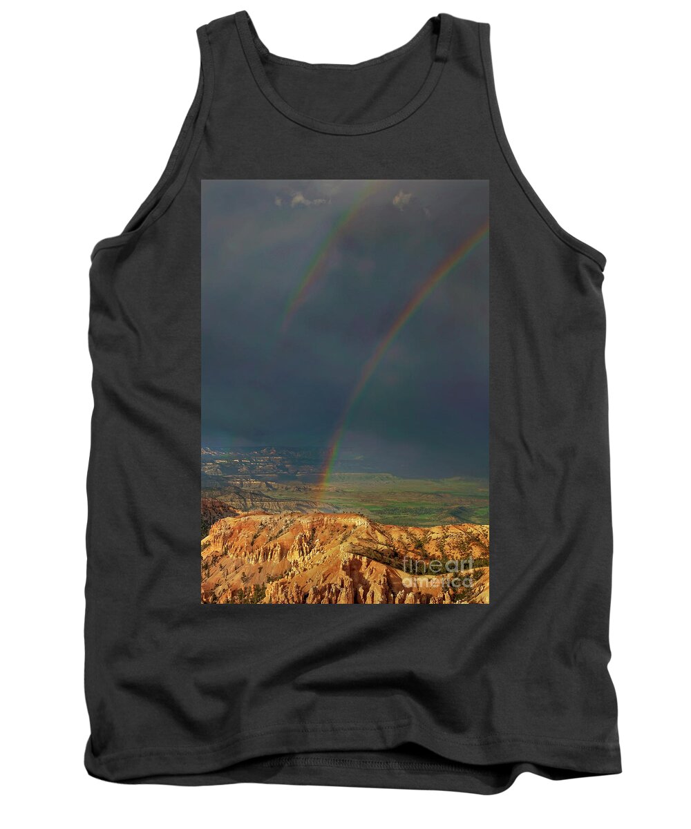 Dave Welling Tank Top featuring the photograph Double Rainbow Hoodoos Bryce Canyon National Park by Dave Welling
