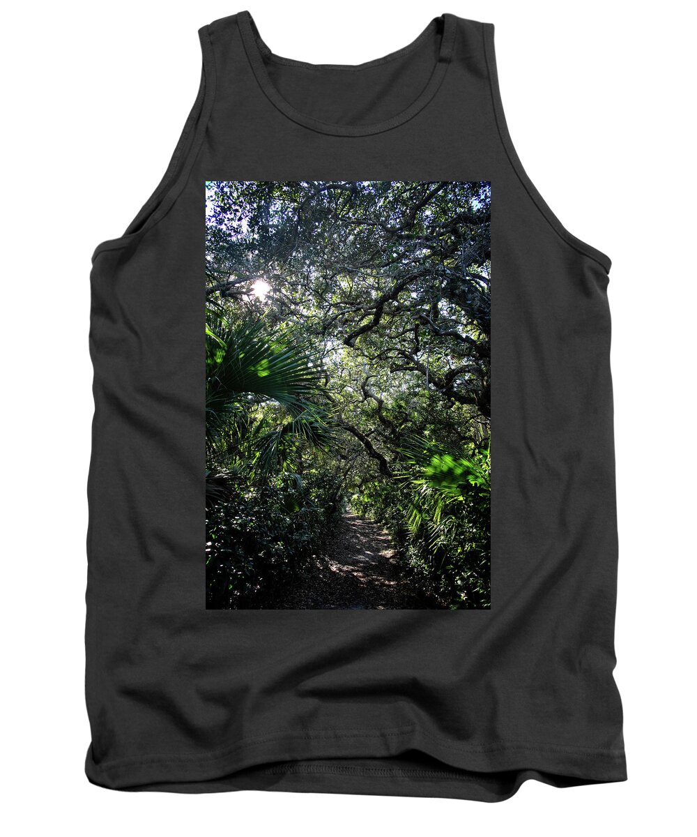 Trail Tank Top featuring the photograph Down a Florida Trail by George Taylor