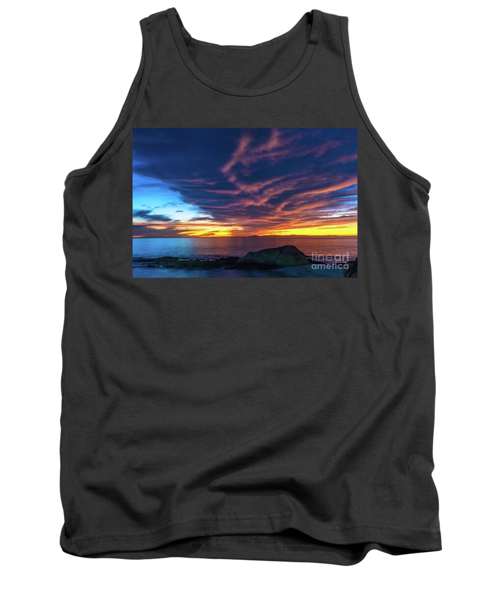 Dramatic Tank Top featuring the photograph Dramatic Laguna Beach Sunset by Abigail Diane Photography
