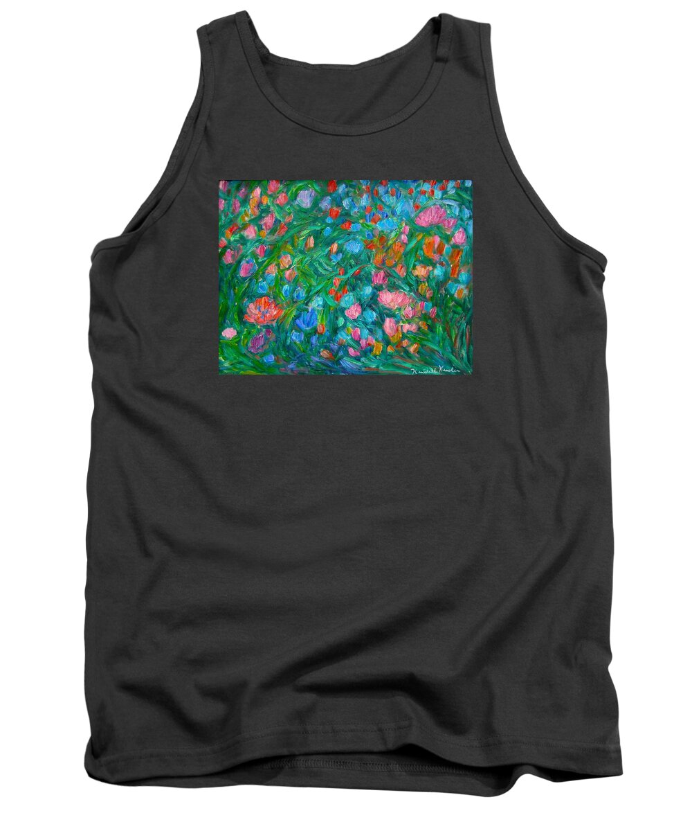Flowers Tank Top featuring the painting Dream Flowers by Kendall Kessler