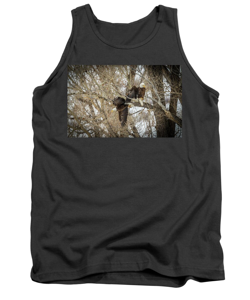 Eagle Tank Top featuring the photograph Elk River Approach by Kevin Dietrich