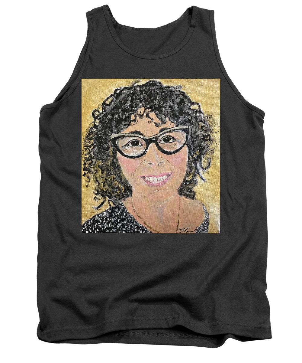 Woman Tank Top featuring the painting Elly Belle by Melody Fowler