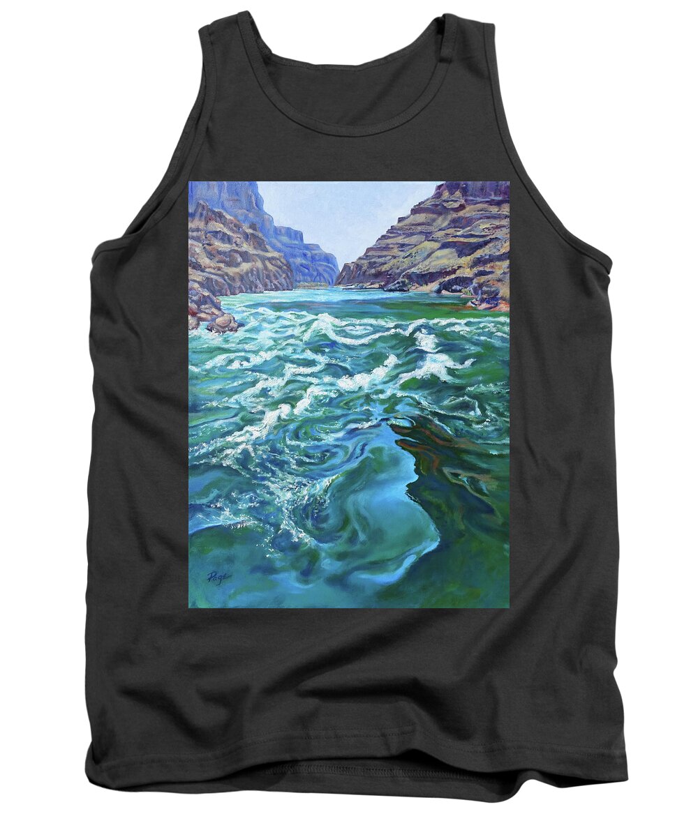 Landscape Tank Top featuring the painting Emerald Alley by Page Holland
