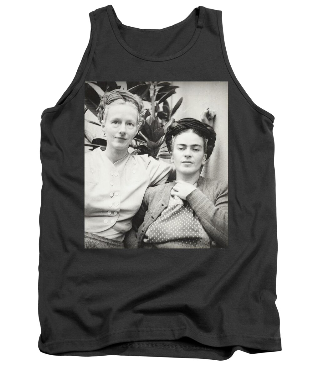 1941 In Mexico Tank Top featuring the photograph Emmy Lou Packard and Frida Kahlo 1941 by Linda Howes