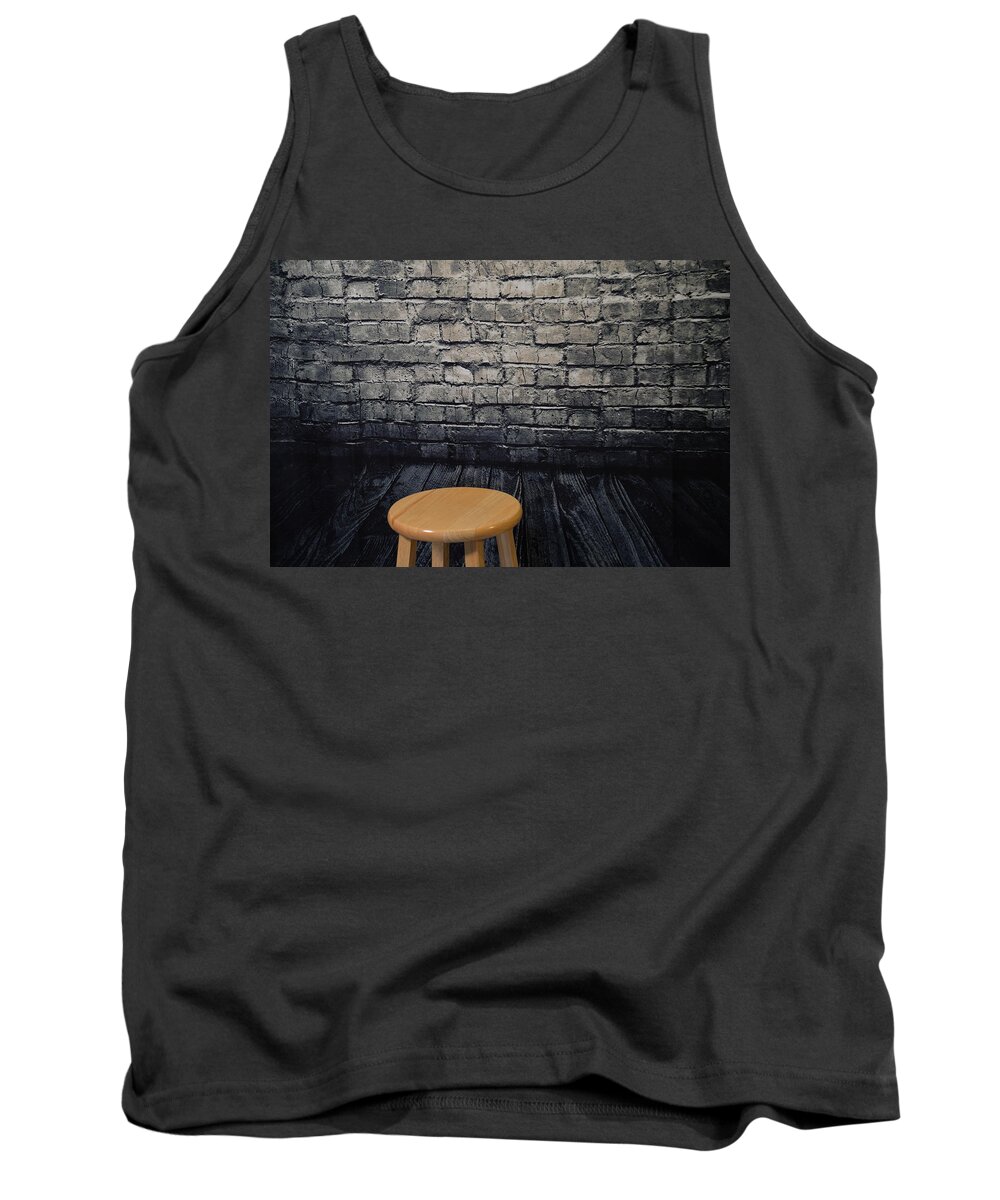 Stool Tank Top featuring the photograph Empty Stage by James Cousineau