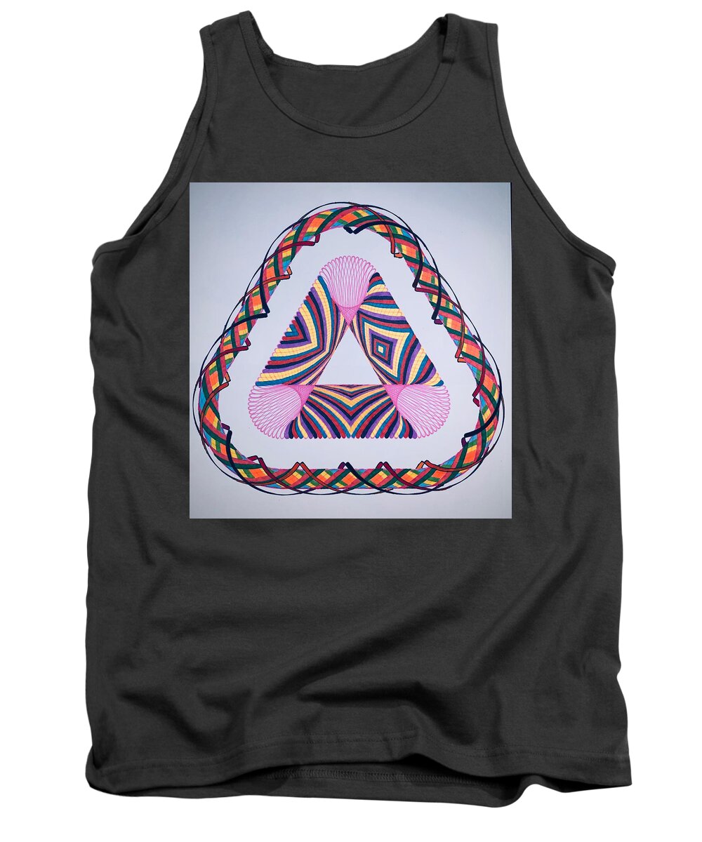 Energy Tank Top featuring the drawing Energetic Portal #1 by Steve Sommers