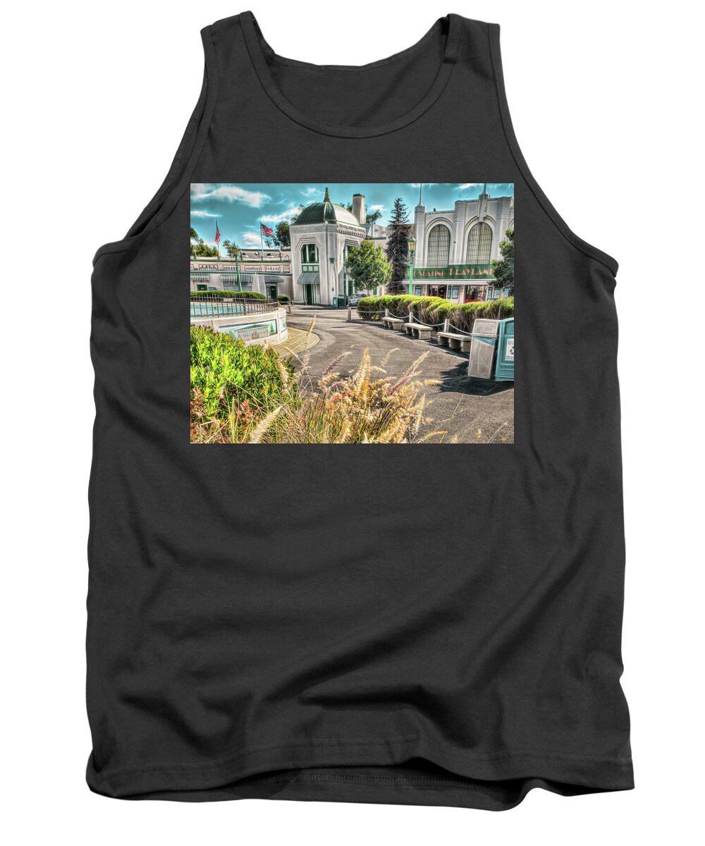  Amusement Park Beach Tank Top featuring the photograph Entrance to Playland by Cordia Murphy