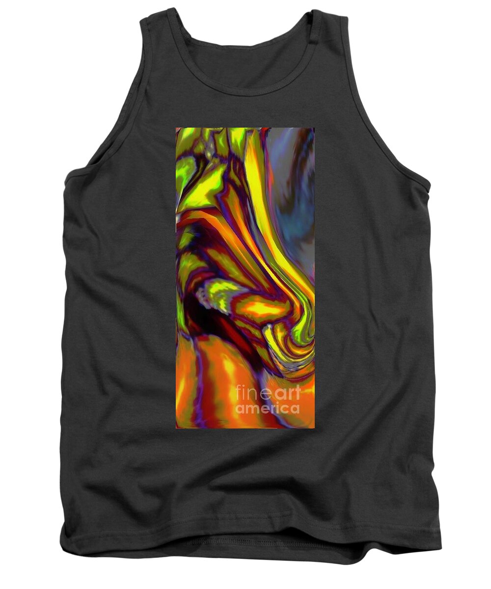 Abstract Tank Top featuring the digital art Equestrian by Glenn Hernandez