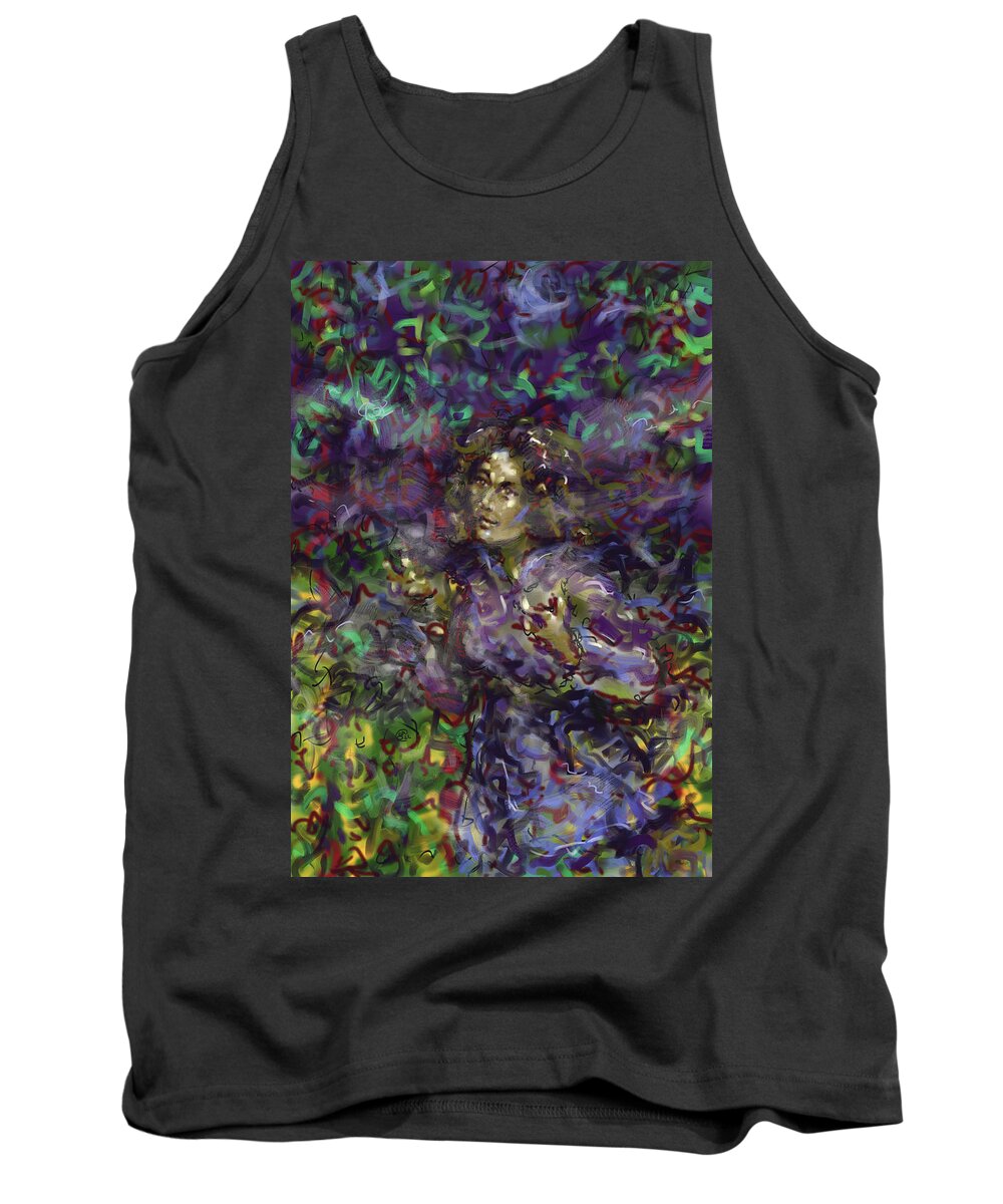 Abstract Tank Top featuring the digital art Ethereal Realm by Gary Nicholson
