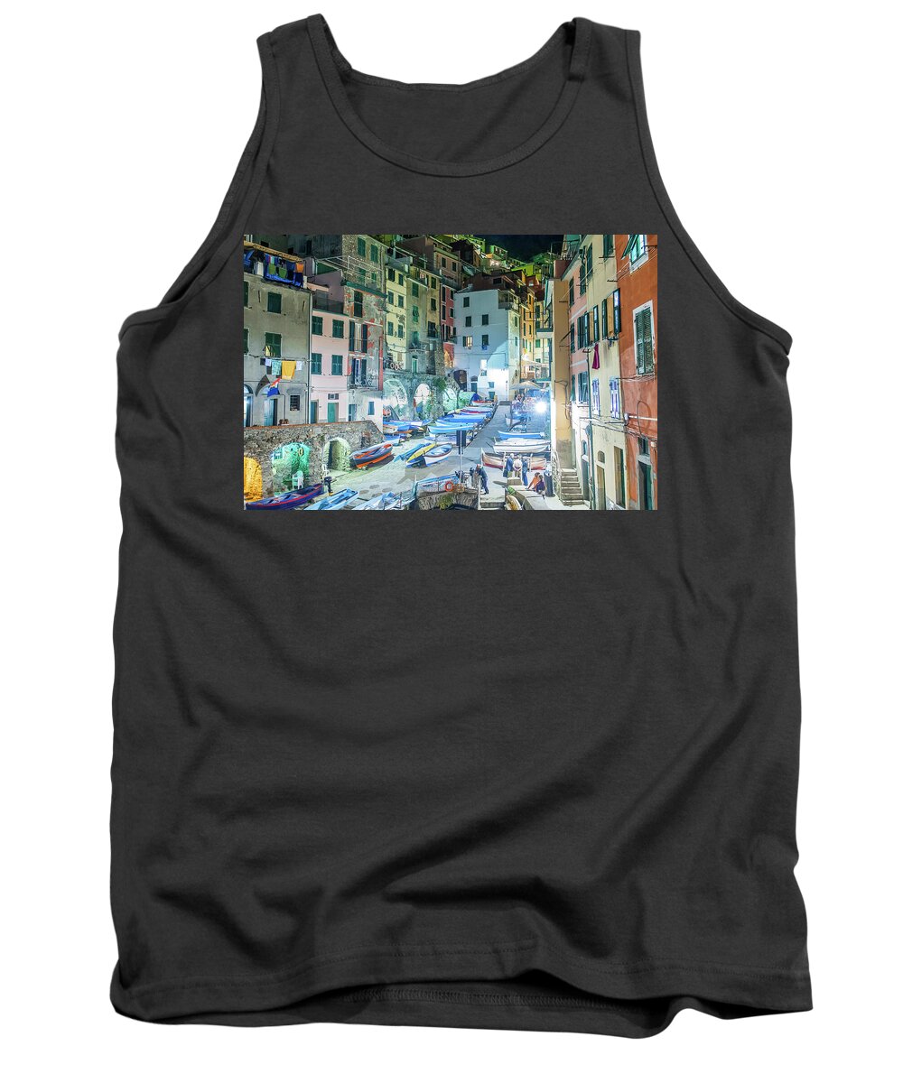 Cinque Terre Tank Top featuring the photograph Evening In Riomaggiore by Marla Brown