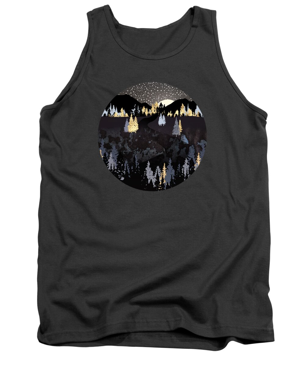 Digital Tank Top featuring the digital art Evening Sky by Spacefrog Designs