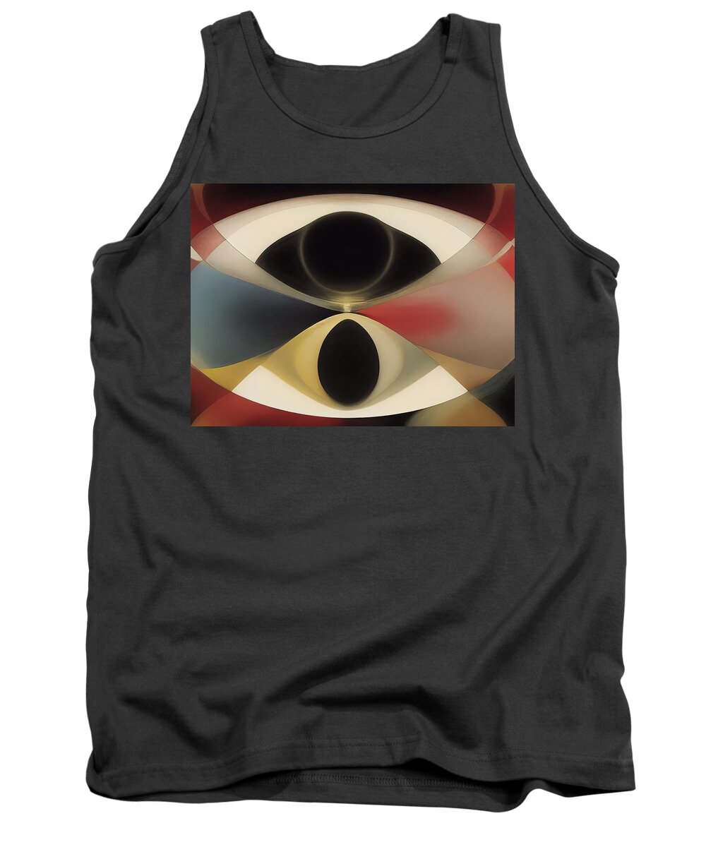 Abstract Ai Tank Top featuring the digital art Eye 2 Eye by Fred Moore