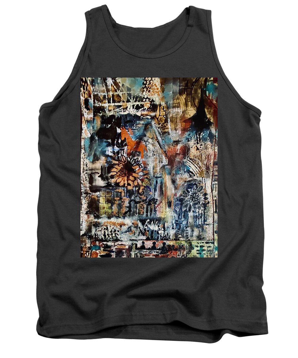 #church Tank Top featuring the painting Fall Event by Tommy McDonell