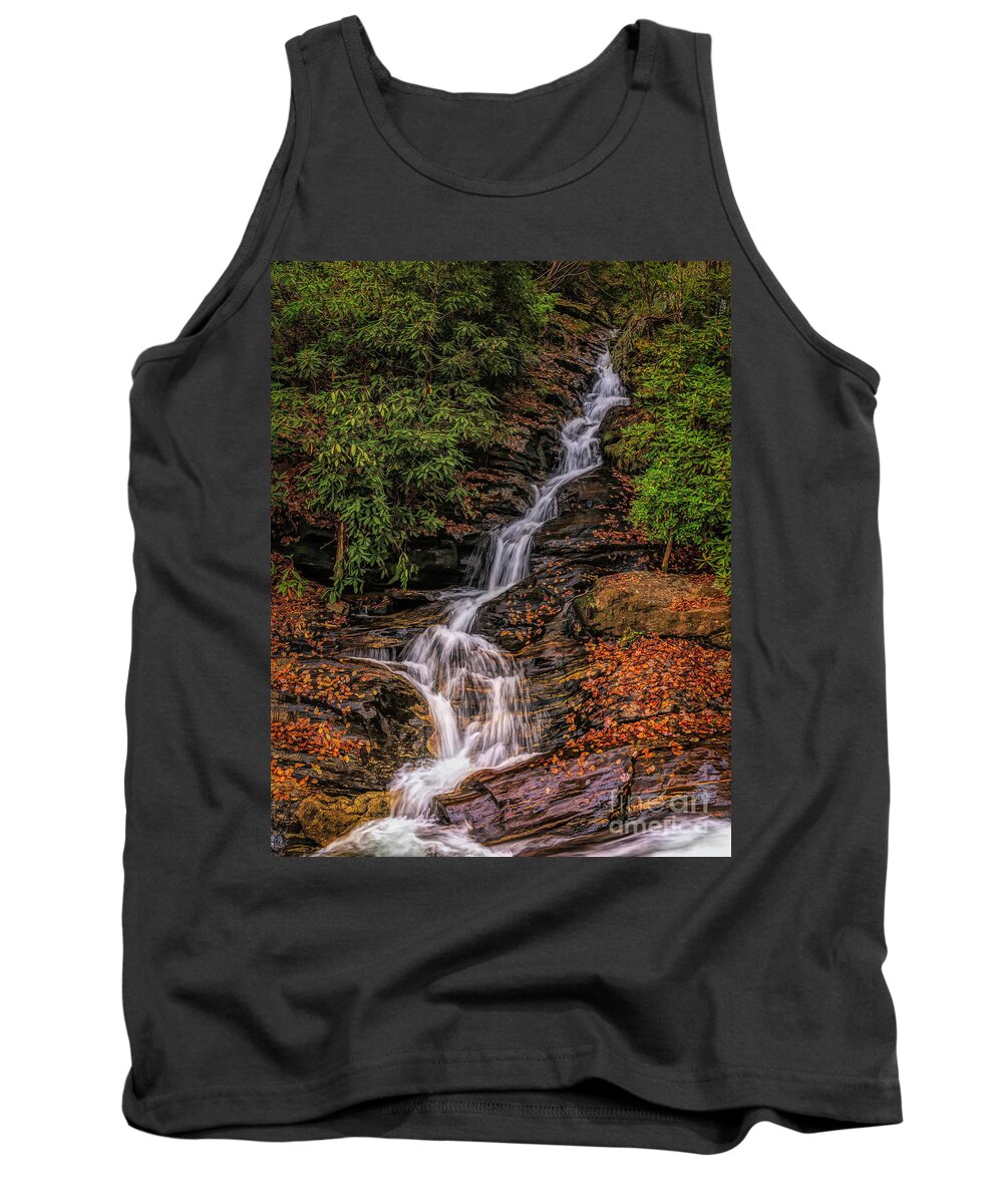 Dukes Creek Tank Top featuring the photograph Falls at Dukes Creek by Nick Zelinsky Jr