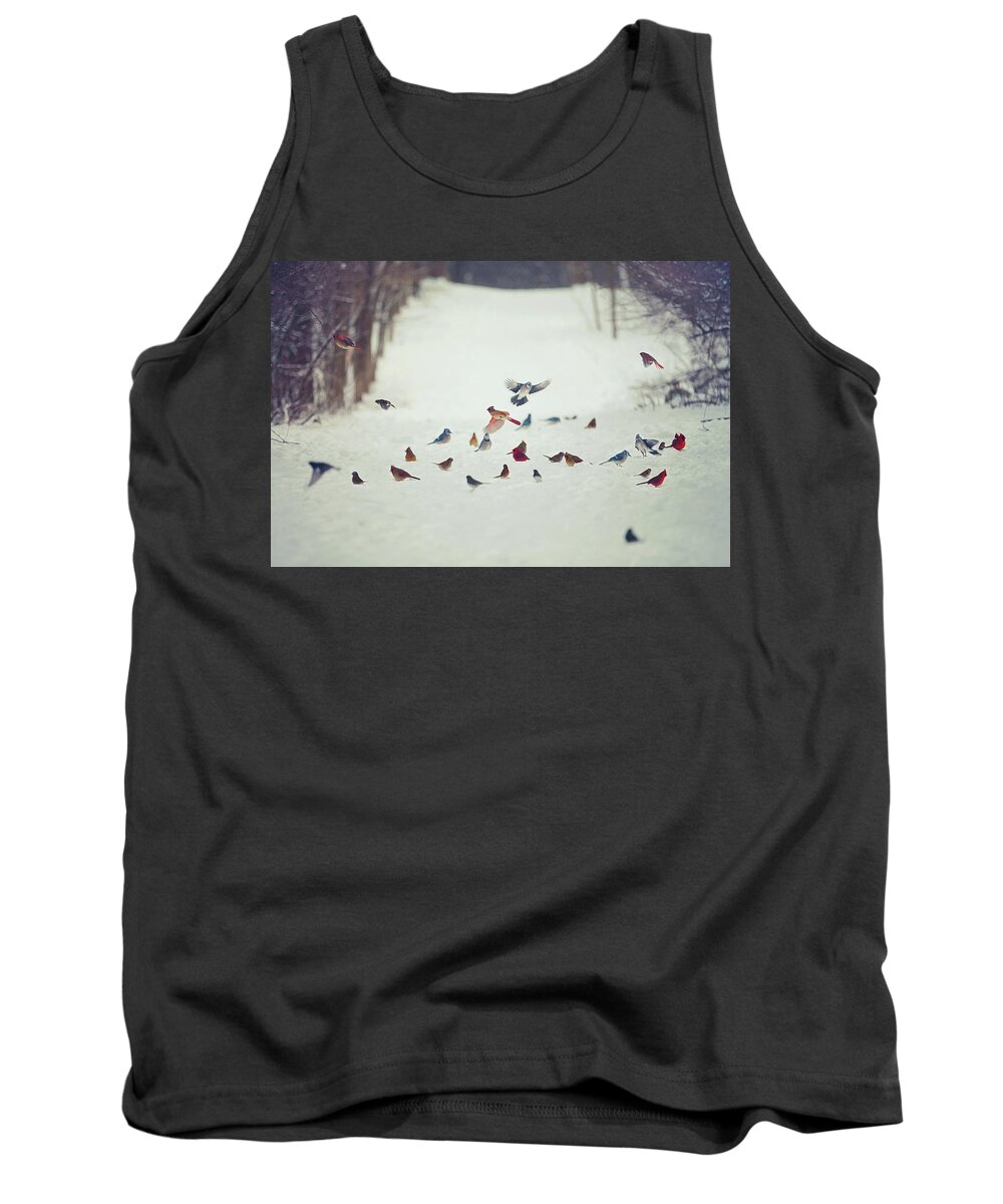 Feathered Tank Top featuring the photograph Feathered Friends by Carrie Ann Grippo-Pike