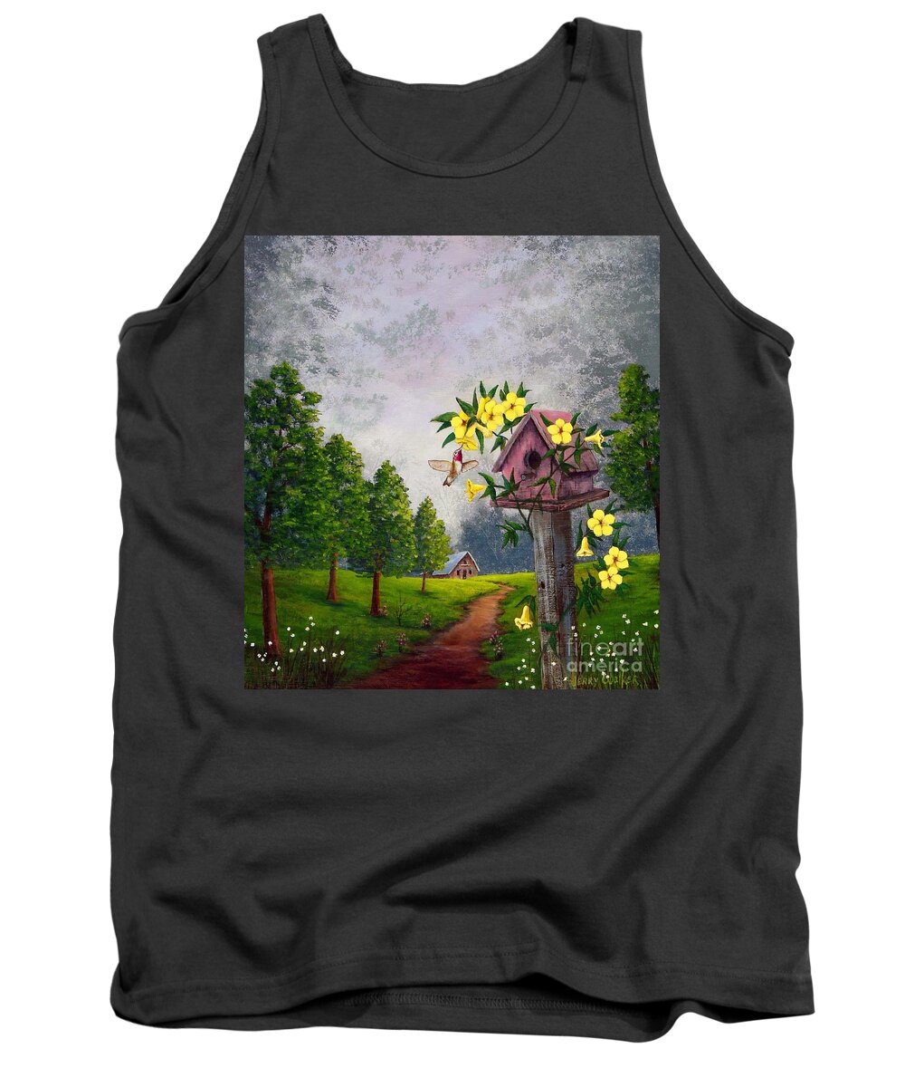 Bird Tank Top featuring the painting Feeding Time by Jerry Walker