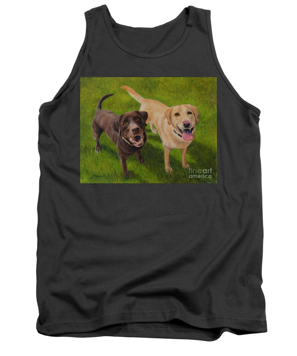 Dogs Tank Top featuring the painting Finn and Mille by Jeanette French