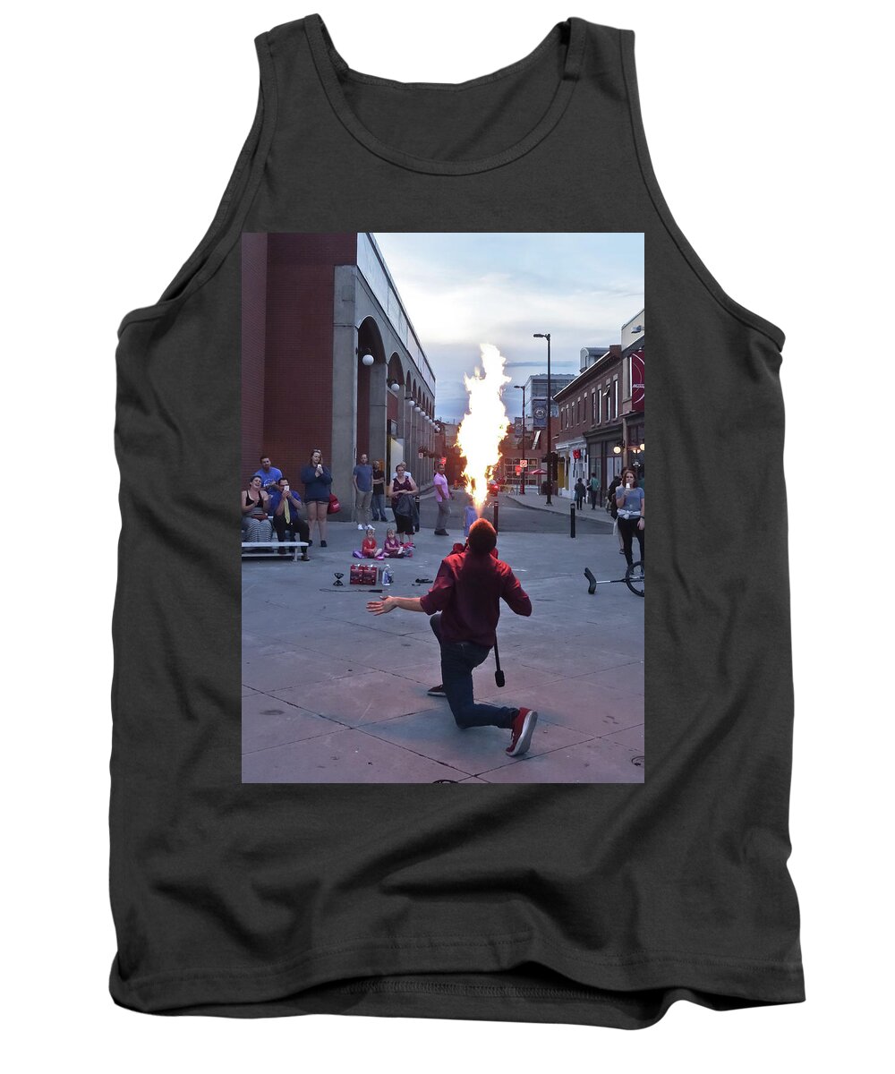 Fire Tank Top featuring the photograph Fire Breather by Matthew Bamberg
