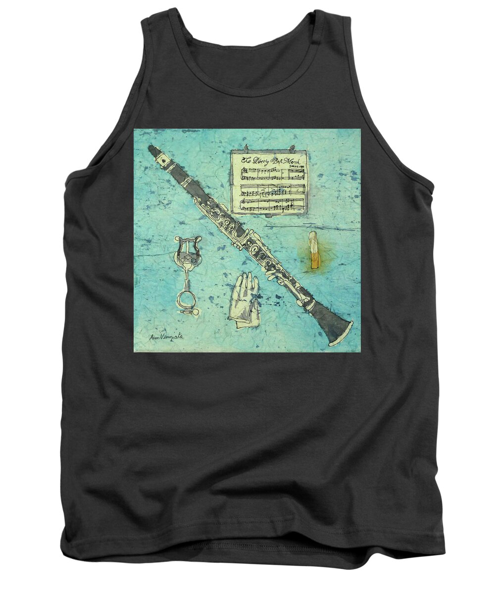 Music Tank Top featuring the painting First Clarinet by Ann Nunziata