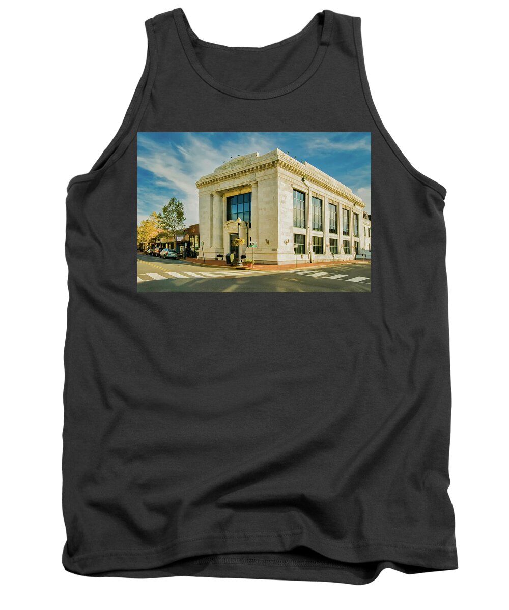 Red Bank Tank Top featuring the photograph First National Bank Building In Red Bank by Gary Slawsky