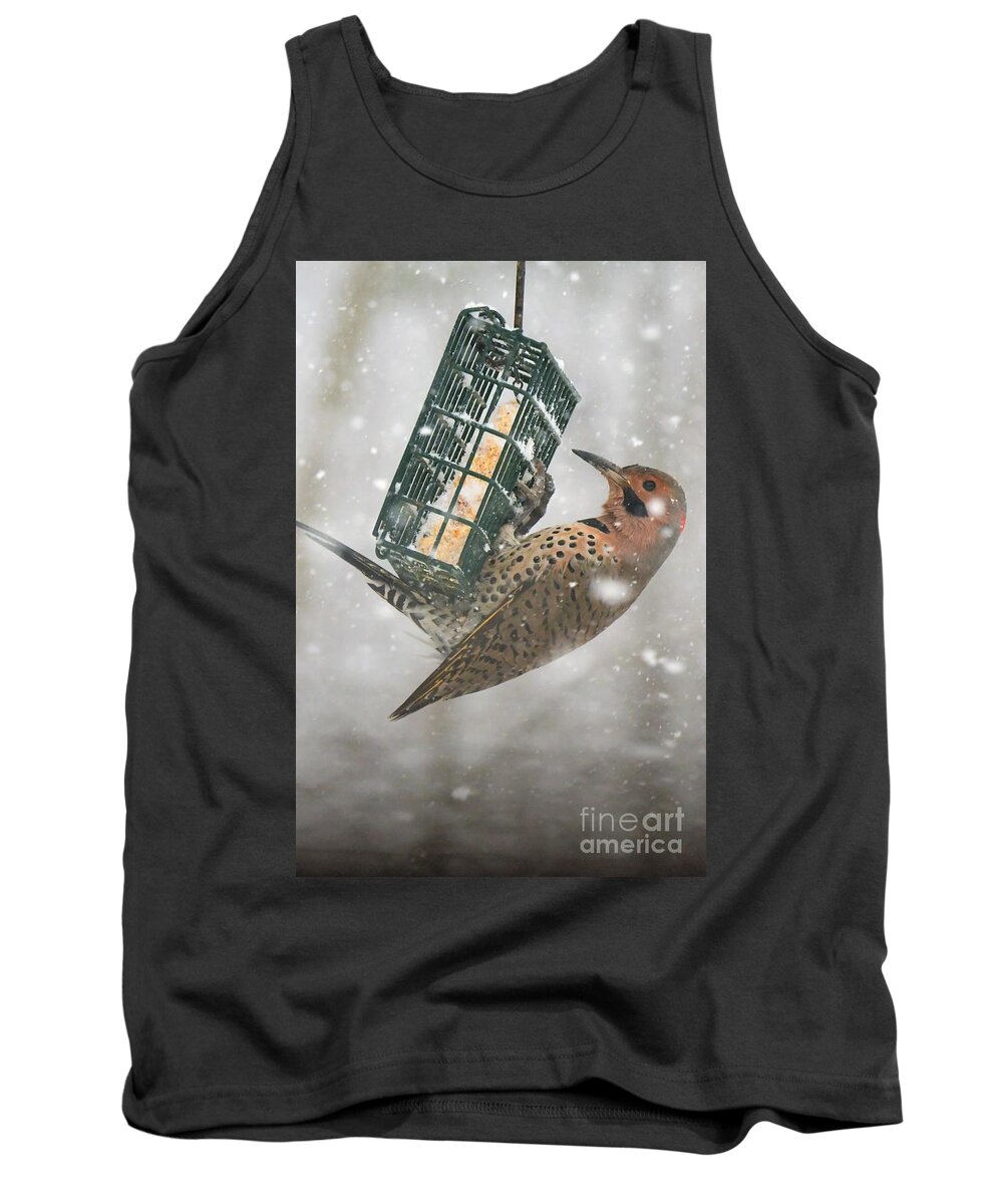 Bird Tank Top featuring the photograph Flicker by Lila Fisher-Wenzel
