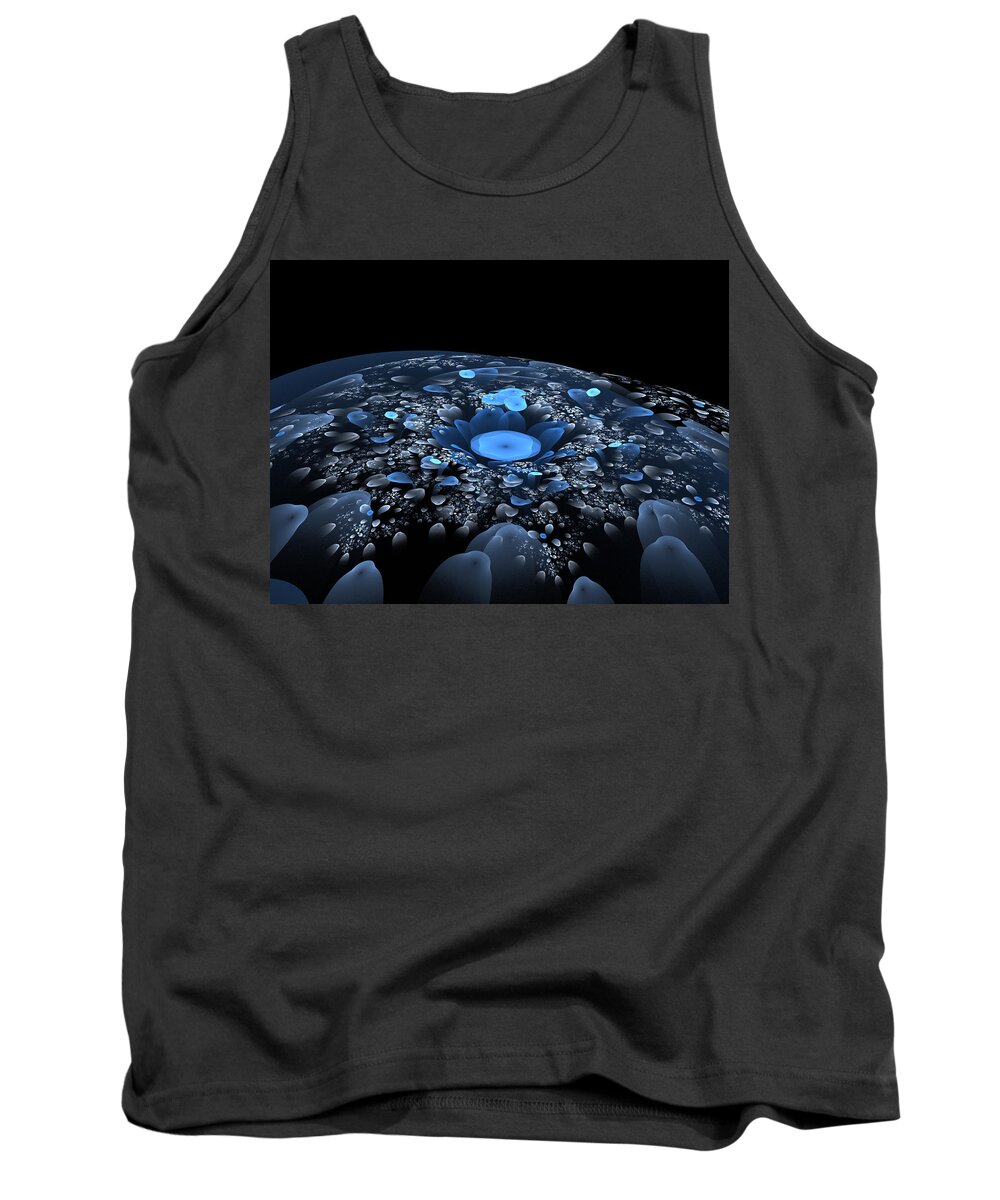 Flowers Tank Top featuring the digital art Flowers on the Moon by Ronda Broatch