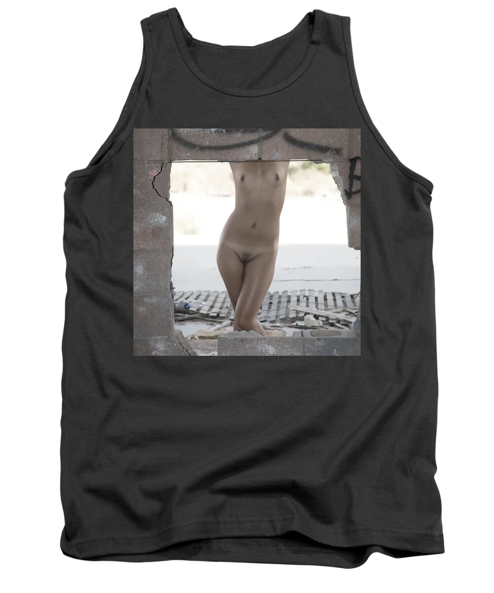 Nude Tank Top featuring the photograph Framed by Hugh Smith