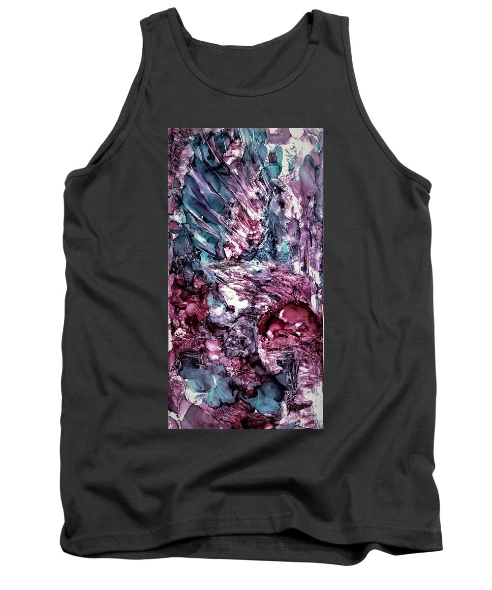 Freedom Tank Top featuring the painting Freedom Flight by Angela Marinari