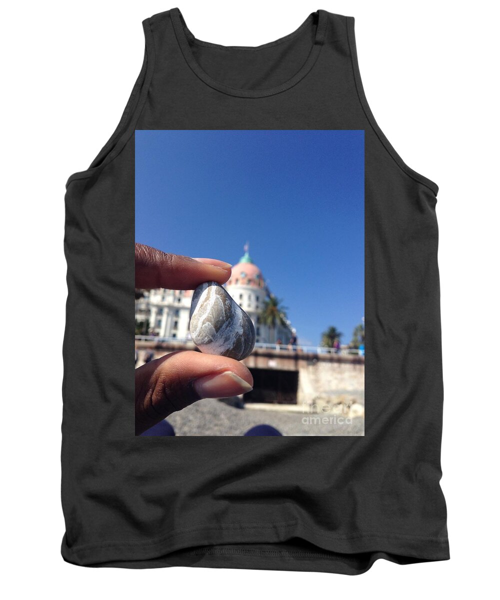 Nice Tank Top featuring the photograph French Pebble by Aisha Isabelle