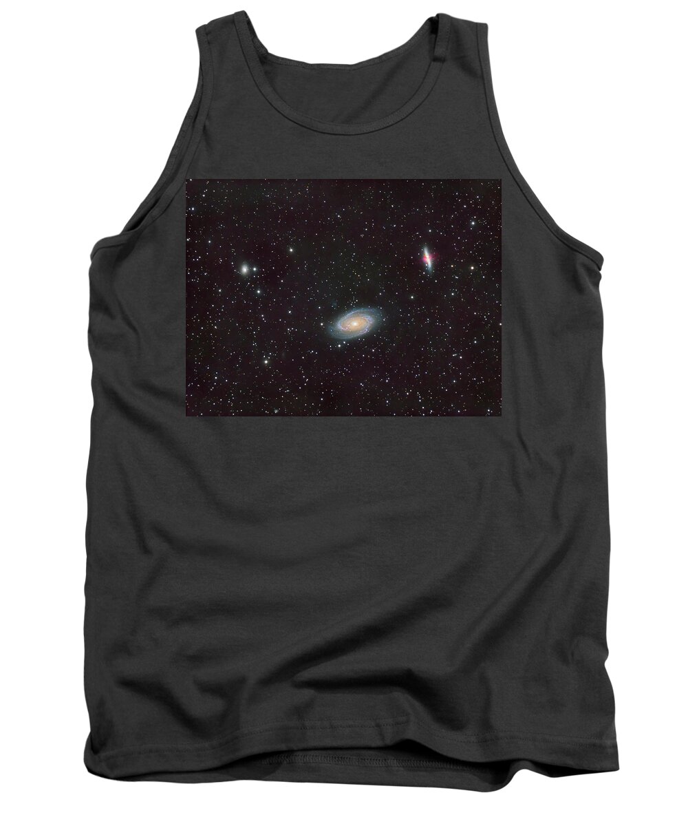 Bodes Galaxy Tank Top featuring the photograph Galactic Trio by Ralf Rohner