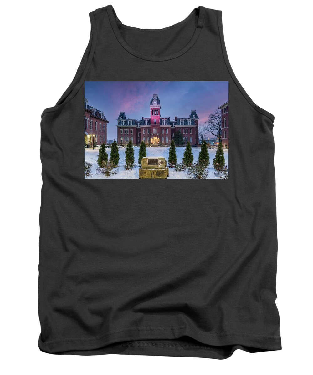 Graduation Tank Top featuring the photograph Gardens of Woodburn Hall at West Virginia University by Steven Heap