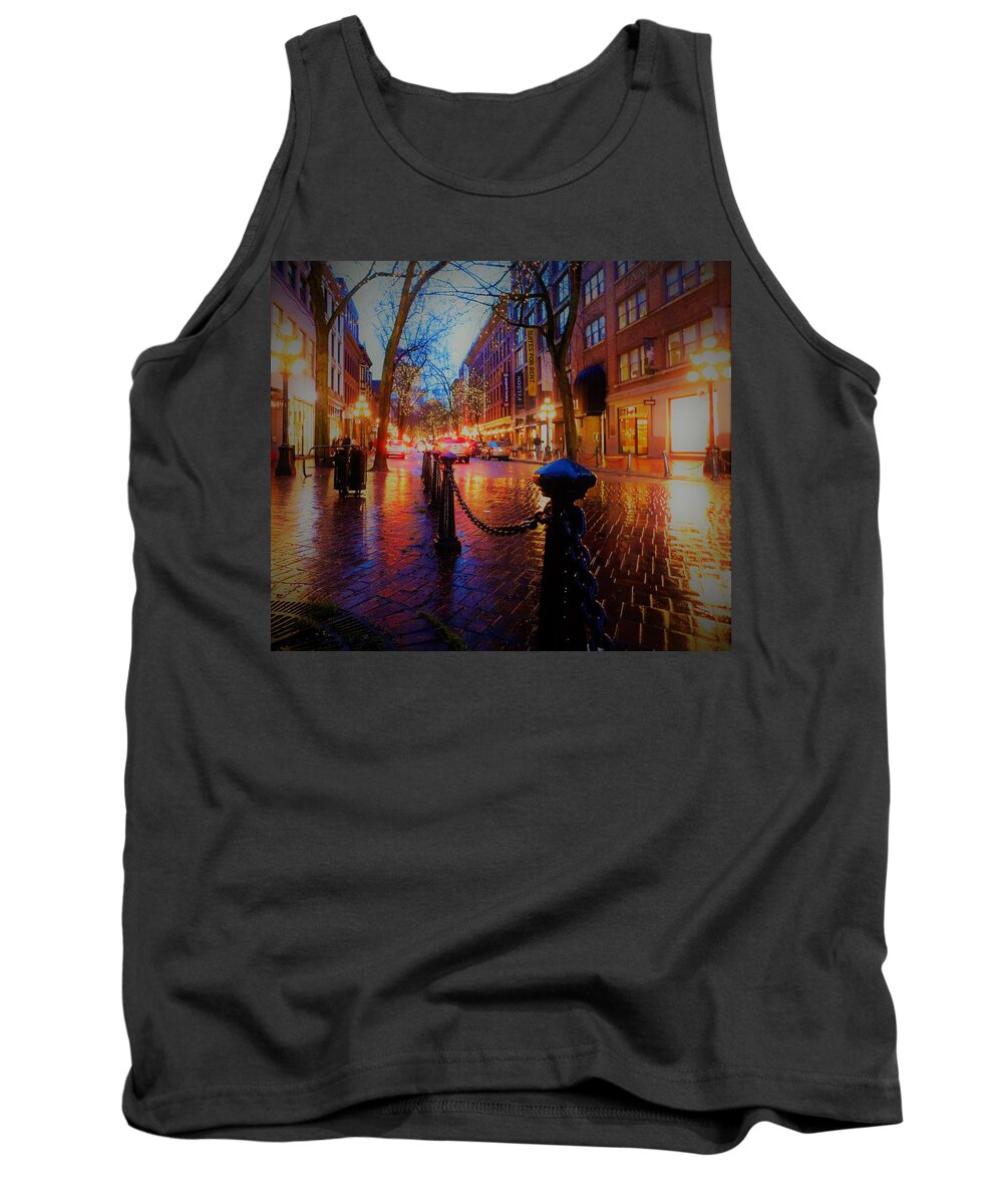 - Gastown 3 - Vancouver Bc Tank Top featuring the photograph - Gastown 3 - Vancouver BC by THERESA Nye